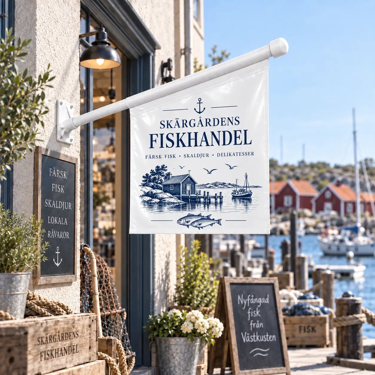 Fasadflagga 40 x 60 cm – profilreklam med tryck från ExpoTryck