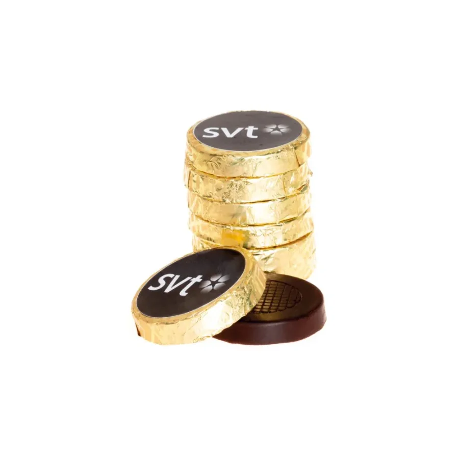 Chokladbitar med tryck