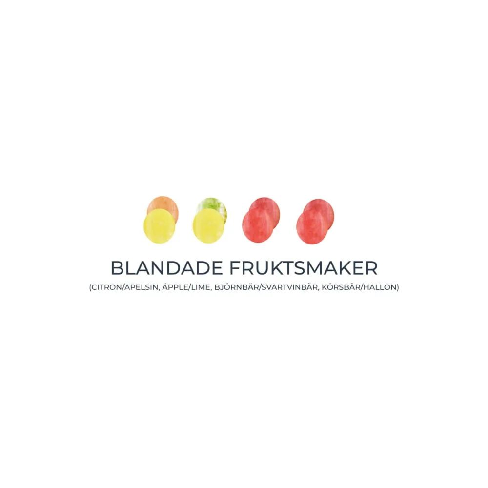 Blandade fruktsmaker för kubklubbor