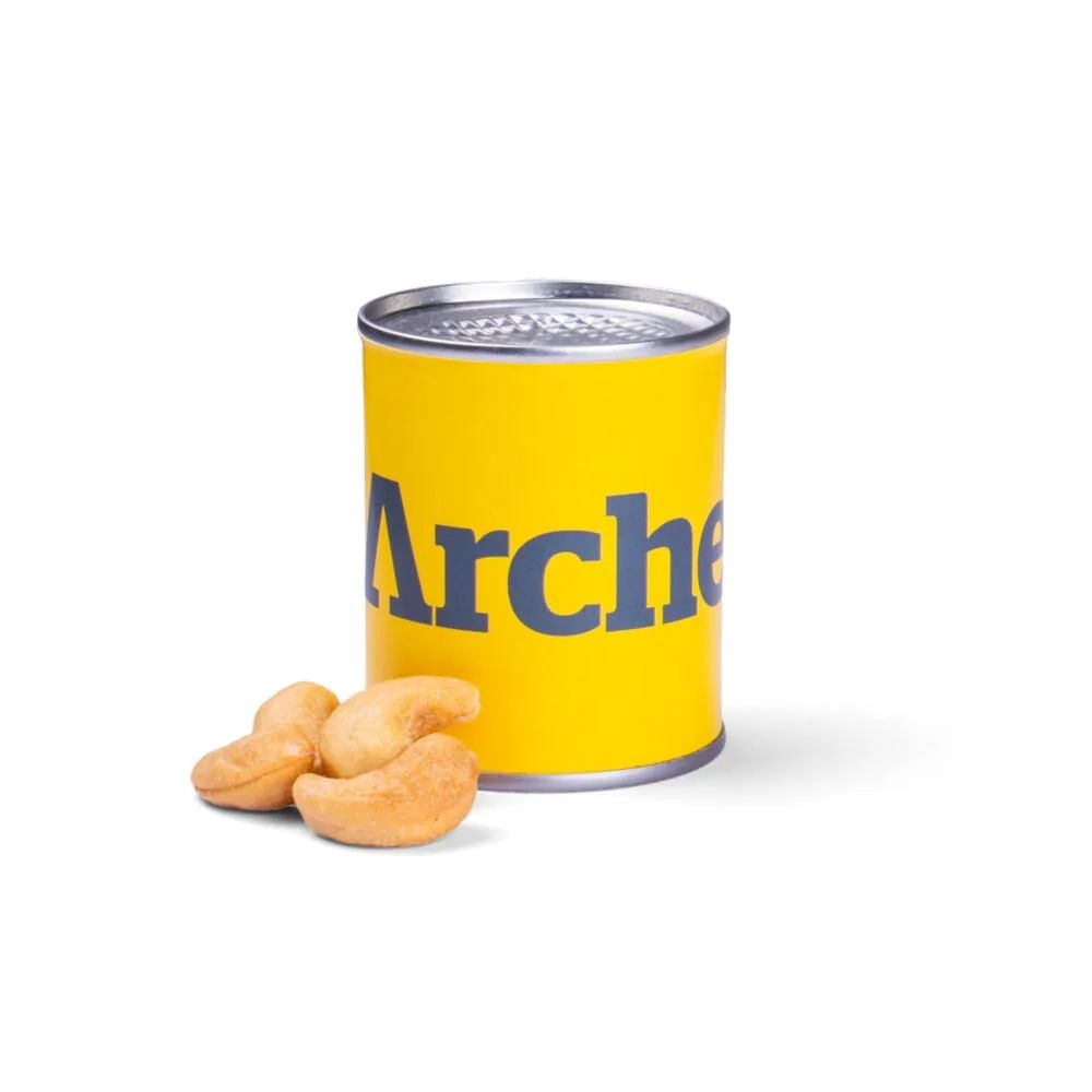 Snacksburk med cashewnötter och tryck