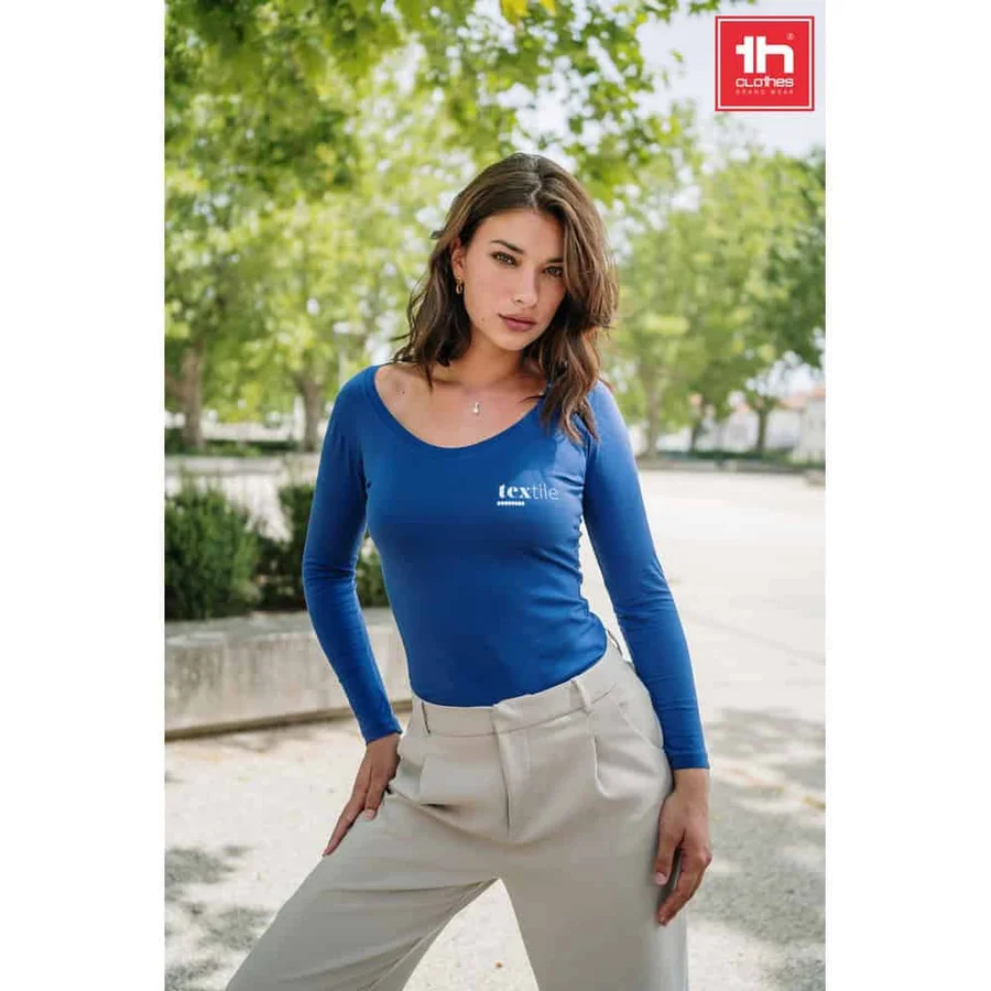 THC BUCHAREST WOMEN. Långärmad T-shirt för kvinnor i bomull