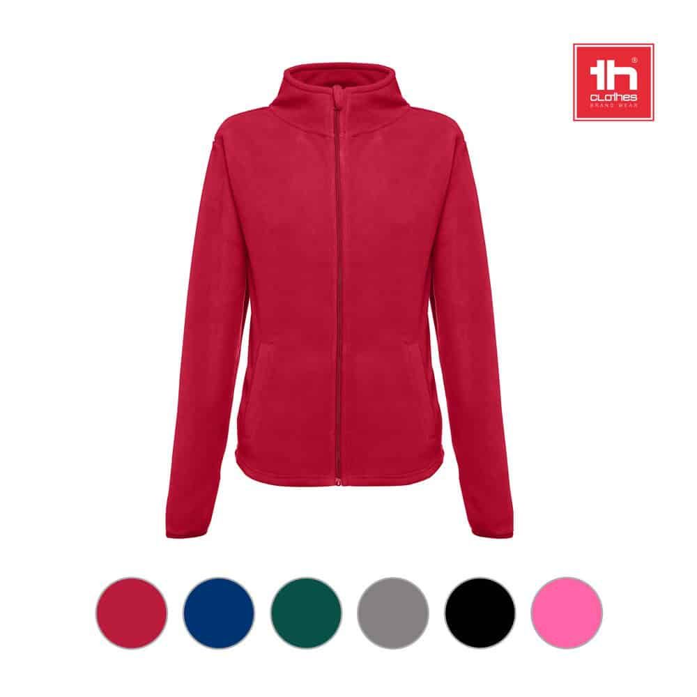 THC HELSINKI WOMEN. Polar fleecejacka i polyester med bälte för kvinnor