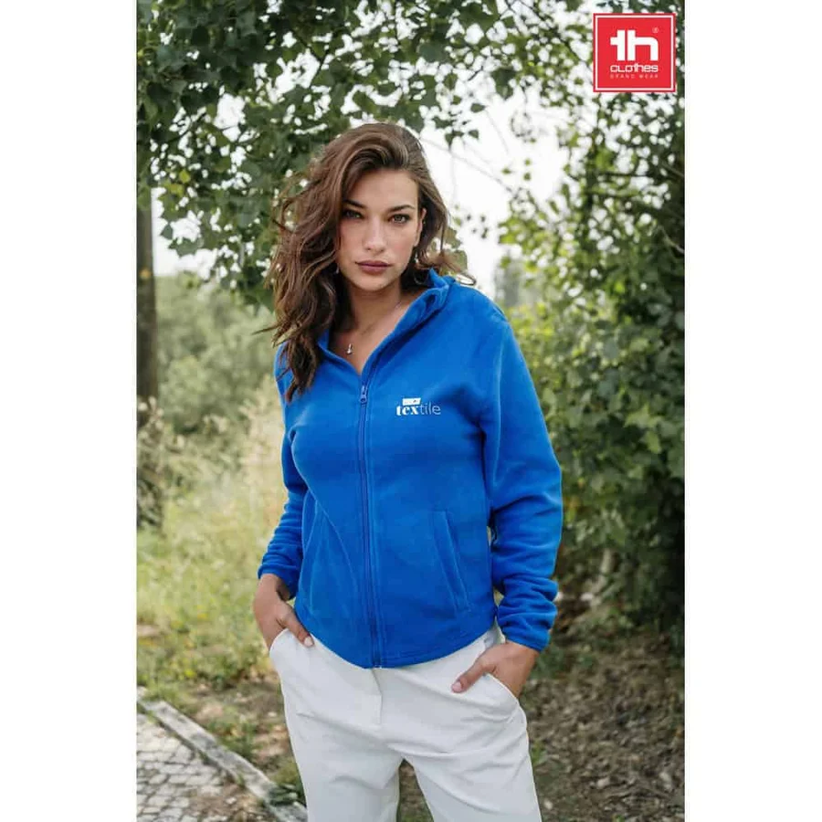 THC HELSINKI WOMEN. Polar fleecejacka i polyester med bälte för kvinnor