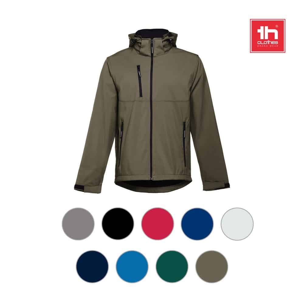 THC ZAGREB. Softshelljacka för herr i polyester och elastan