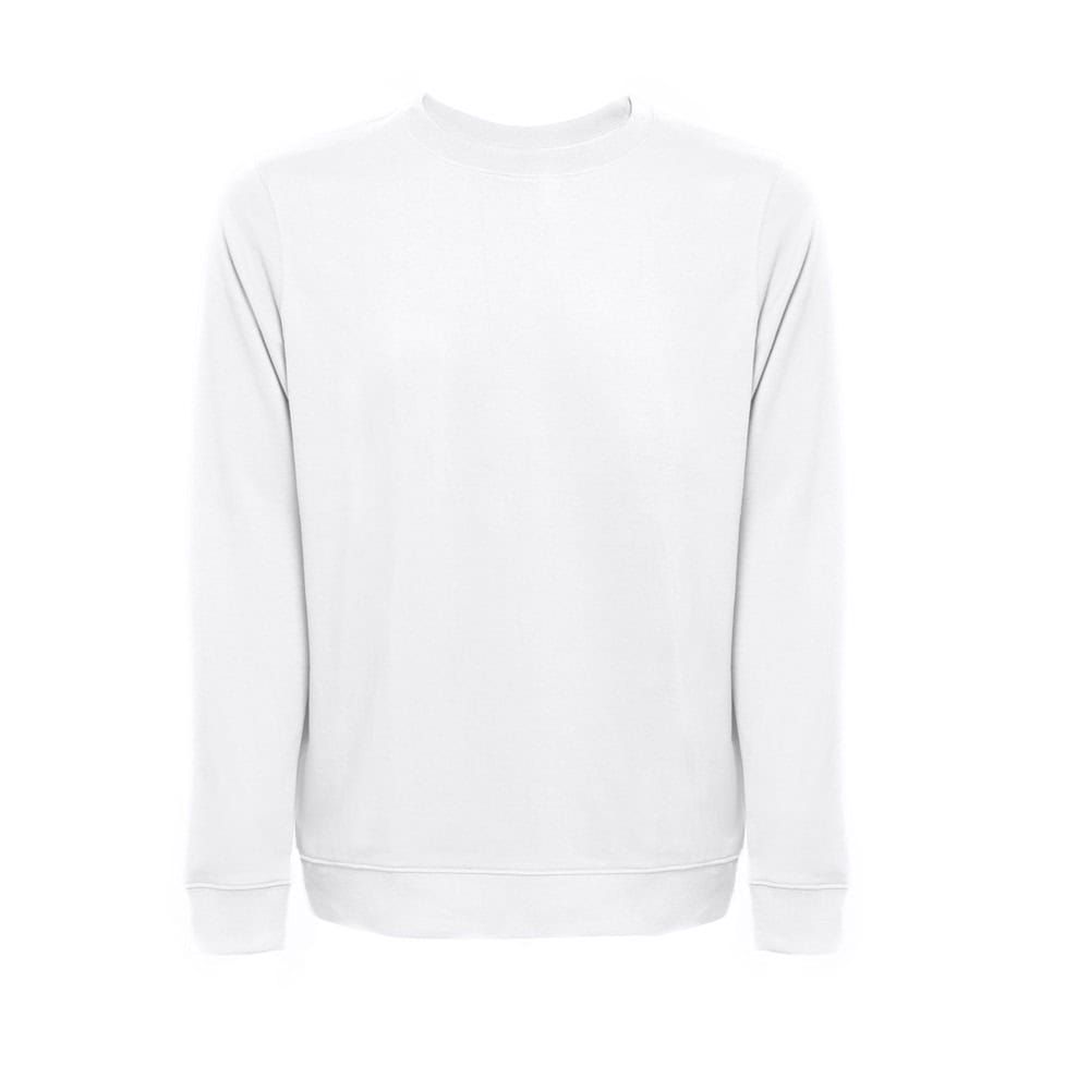THC COLOMBO WH. Sweatshirt (unisex) i italiensk frotté. vit färg