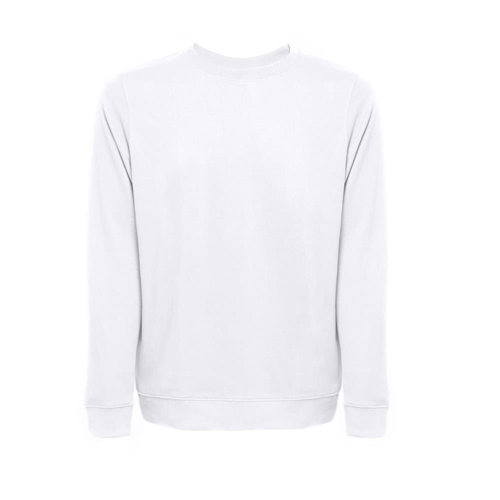 THC COLOMBO WH. Sweatshirt (unisex) i italiensk frotté. vit färg