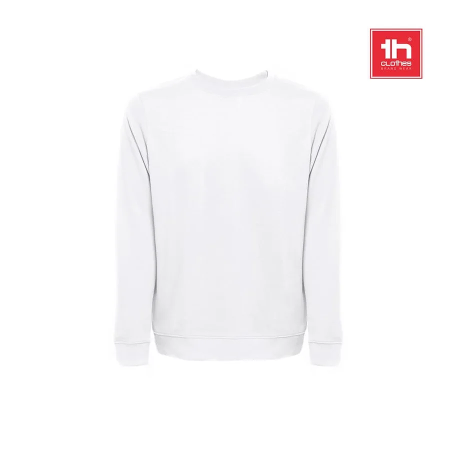 THC COLOMBO WH. Sweatshirt (unisex) i italiensk frotté. vit färg