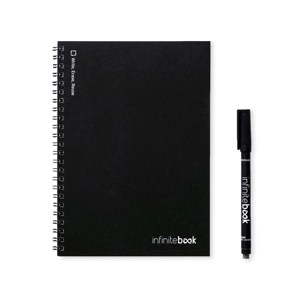 INFINITEBOOK PLAIN A5. Infinitebook med flexibelt omslag och 15 blanka whiteboardsidor