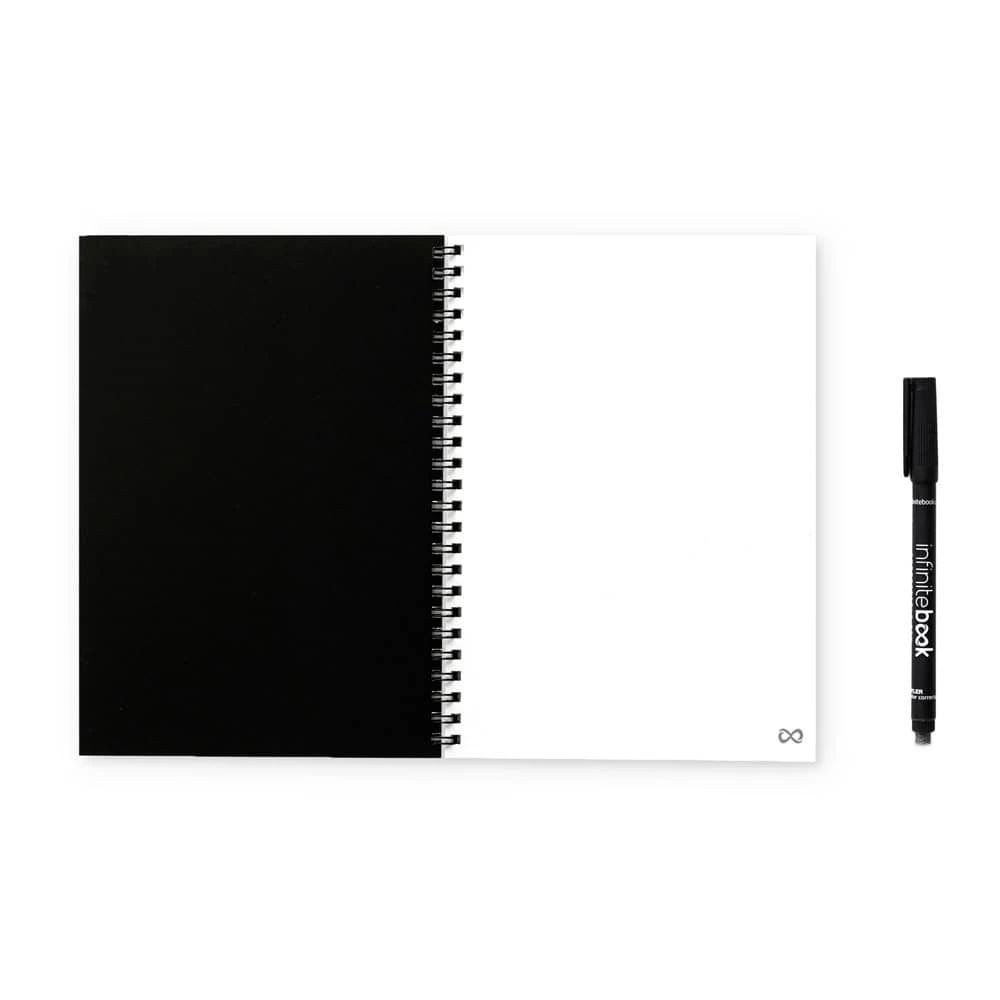 INFINITEBOOK PLAIN A5. Infinitebook med flexibelt omslag och 15 blanka whiteboardsidor