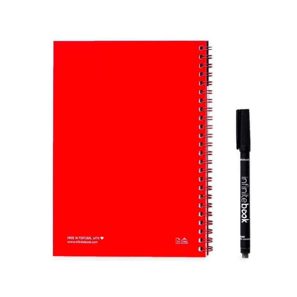INFINITEBOOK PLAIN A5. Infinitebook med flexibelt omslag och 15 blanka whiteboardsidor