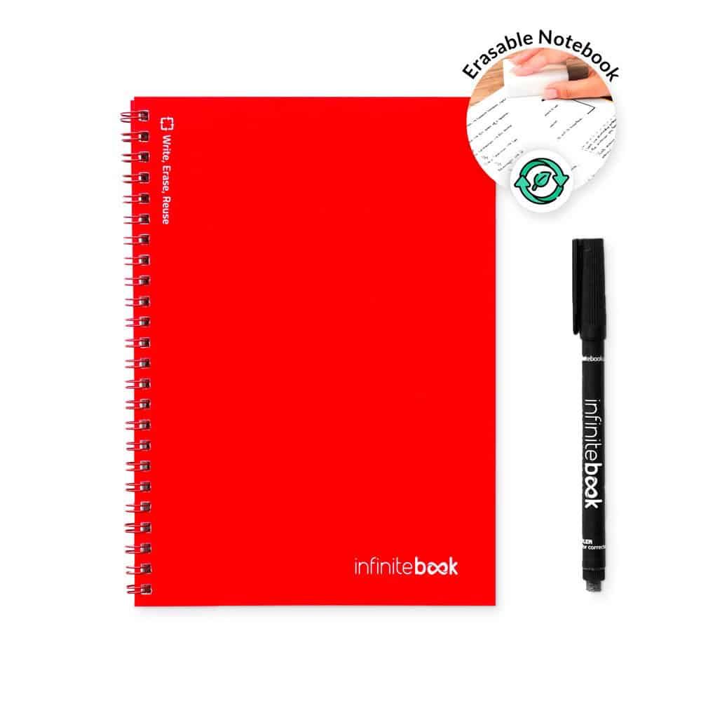 INFINITEBOOK PLAIN A5. Infinitebook med flexibelt omslag och 15 blanka whiteboardsidor