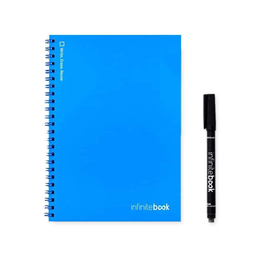 INFINITEBOOK PLAIN A5. Infinitebook med flexibelt omslag och 15 blanka whiteboardsidor