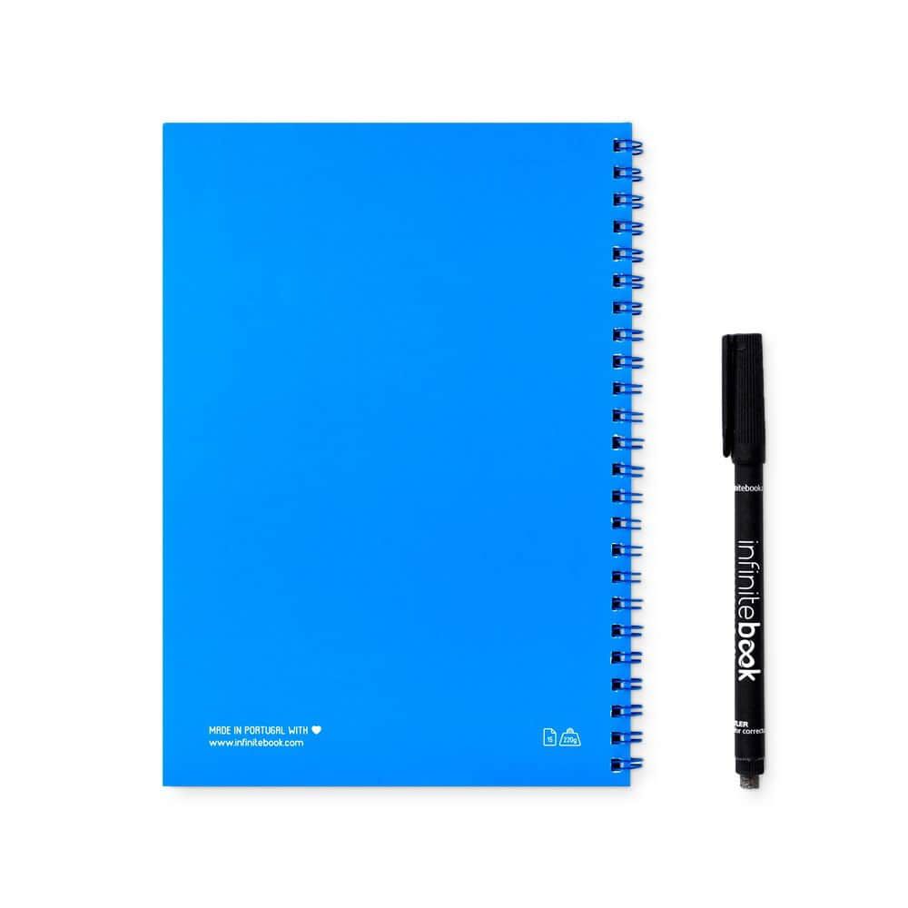 INFINITEBOOK PLAIN A5. Infinitebook med flexibelt omslag och 15 blanka whiteboardsidor