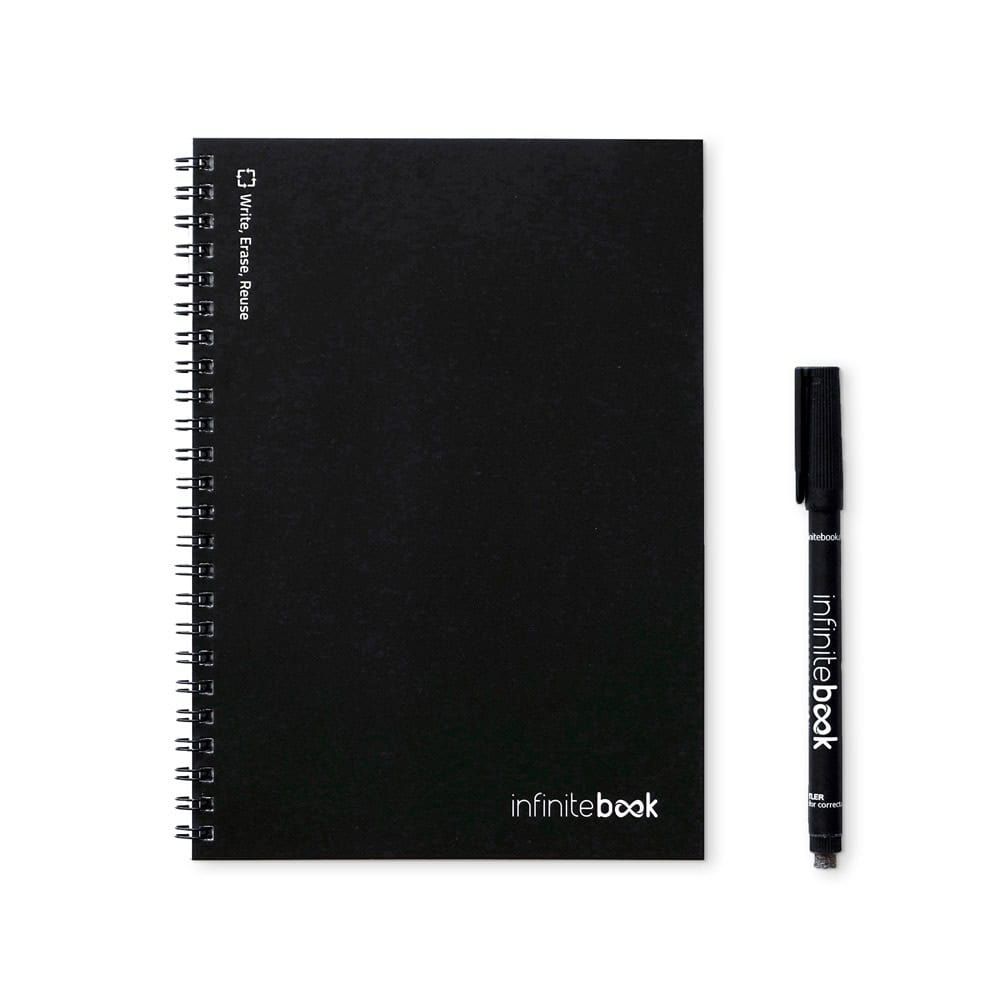 INFINITEBOOK LINED A5. Infinitebook med flexibelt omslag och 15 linjerade whiteboardsidor