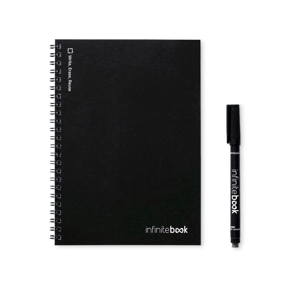 INFINITEBOOK LINED A5. Infinitebook med flexibelt omslag och 15 linjerade whiteboardsidor