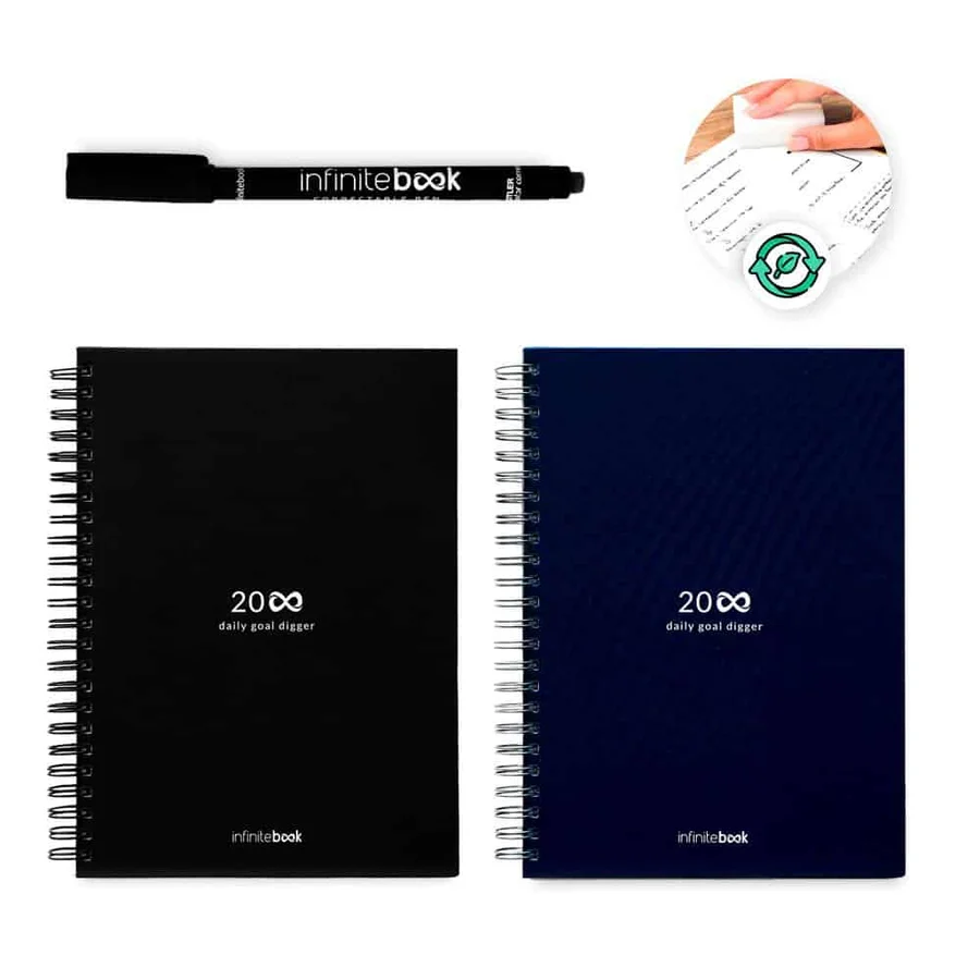 STARTER KIT INFINITE PLANNER A5. Setet innehåller en "infinite", rengöringskit, markör och markörhållare