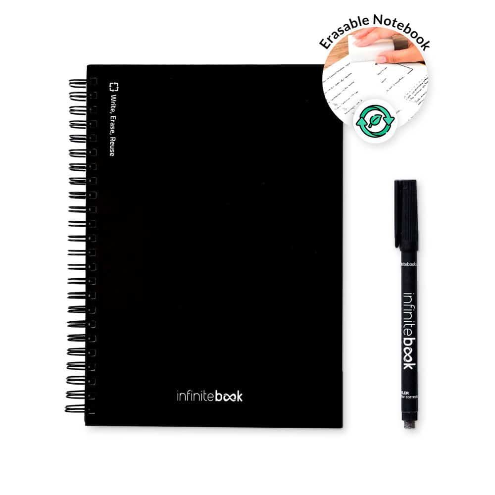 STARTER KIT INFINITEBOOK A5. Setet innehåller en "infinite", rengöringskit, markör och markörhållare