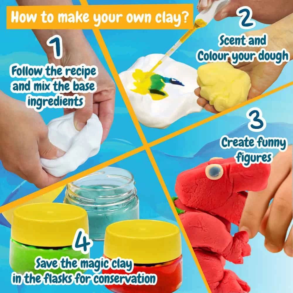 Modeling Dough Factory Kit IV. Pedagogiskt spel levereras med en presentpåse av kraftpapper (115 g/m²)