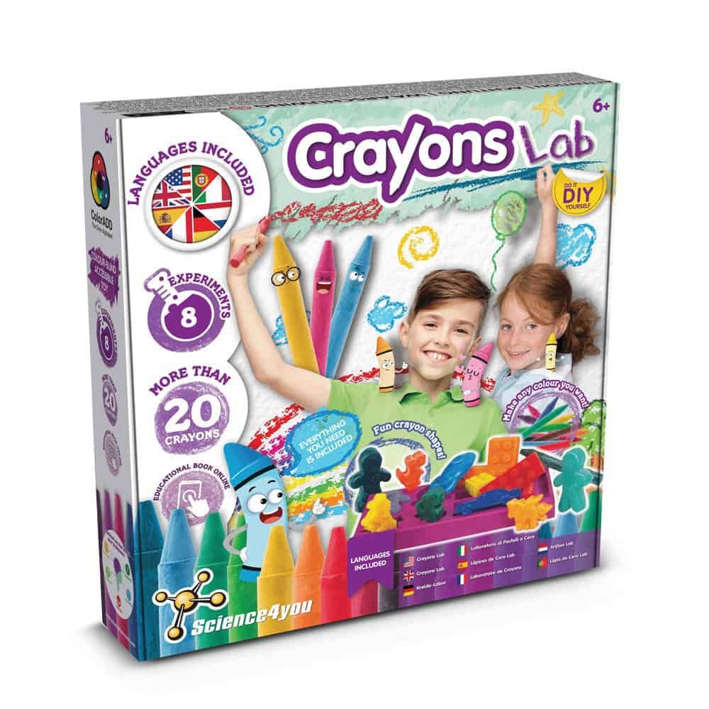 Crayon Factory Kit IV. Pedagogiskt spel levereras med en presentpåse av kraftpapper (115 g/m²)