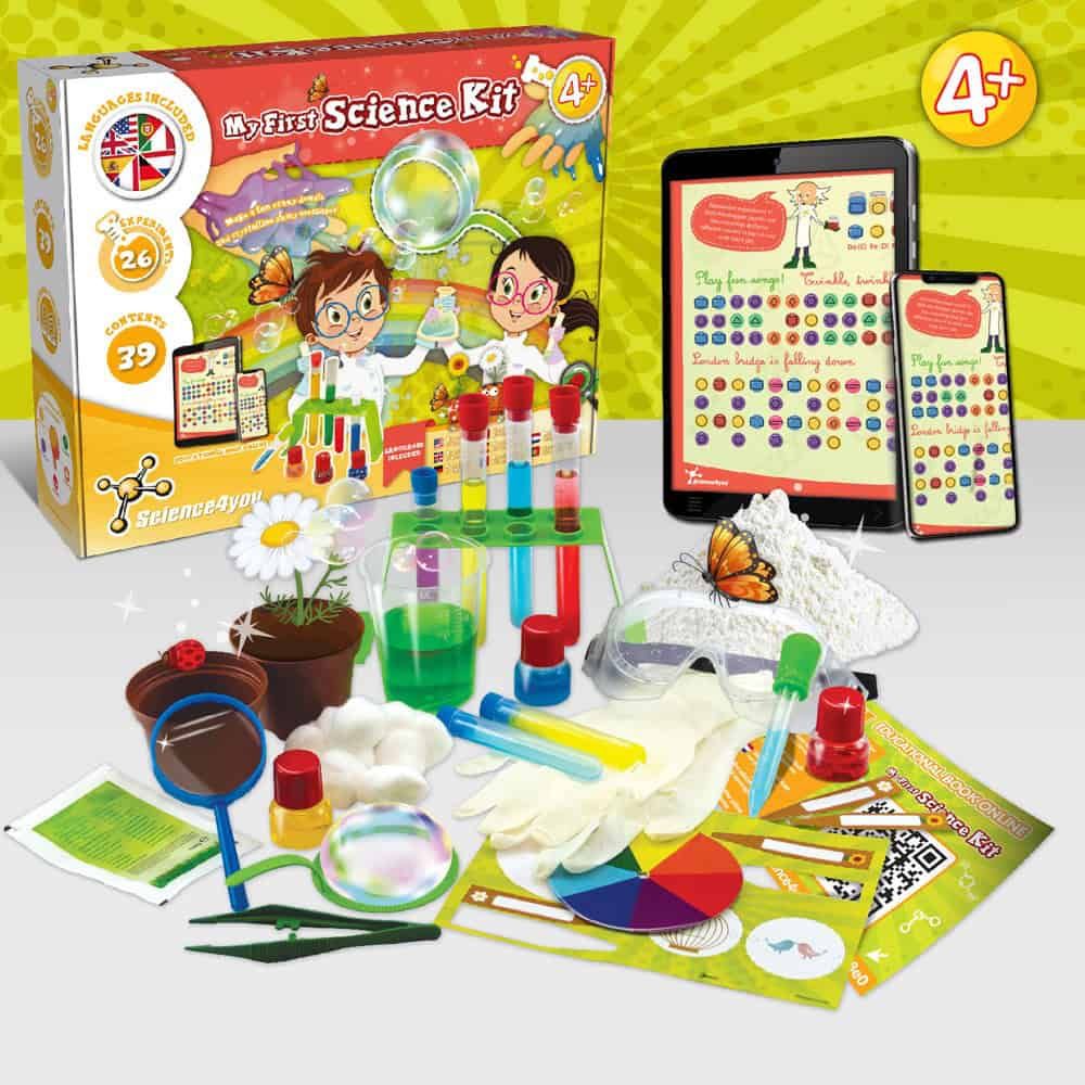 My First Science Kit II. Pedagogiskt spel levereras med en presentpåse av kraftpapper (100 g/m²)