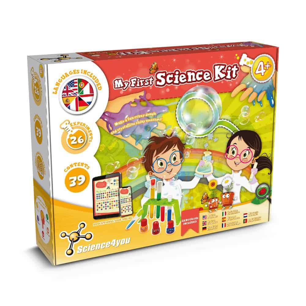 My First Science Kit II. Pedagogiskt spel levereras med en presentpåse av kraftpapper (100 g/m²)