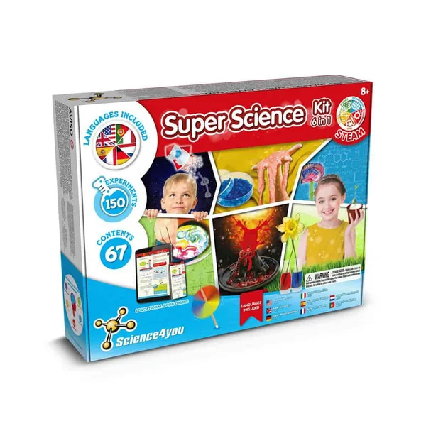 6 in 1 Super Science Kit I. Pedagogiskt spel för barn – profilreklam med tryck från ExpoTryck