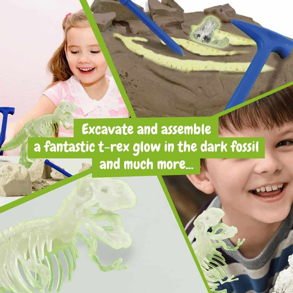Fossil Excavation Kit III. Pedagogiskt spel levereras med en presentpåse av kraftpapper (115 g/m²)
