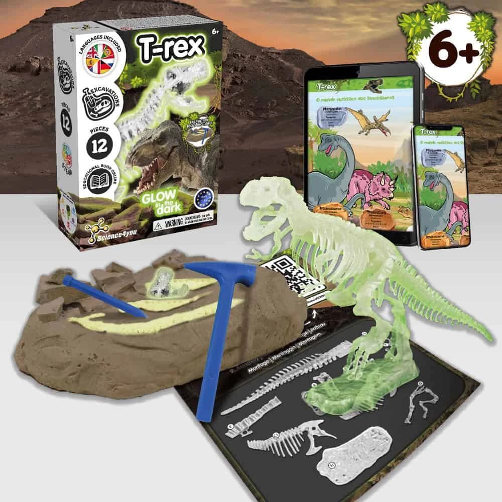 Fossil Excavation Kit IV. Pedagogiskt spel levereras med en non-woven presentpåse (80 g/m²)