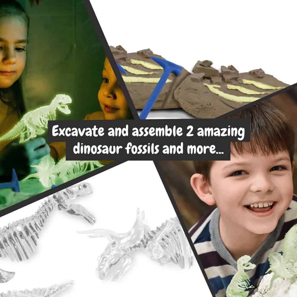 2 in 1 Fossil Excavation Kit III. Pedagogiskt spel levereras med en presentpåse av kraftpapper (115 g/m²)