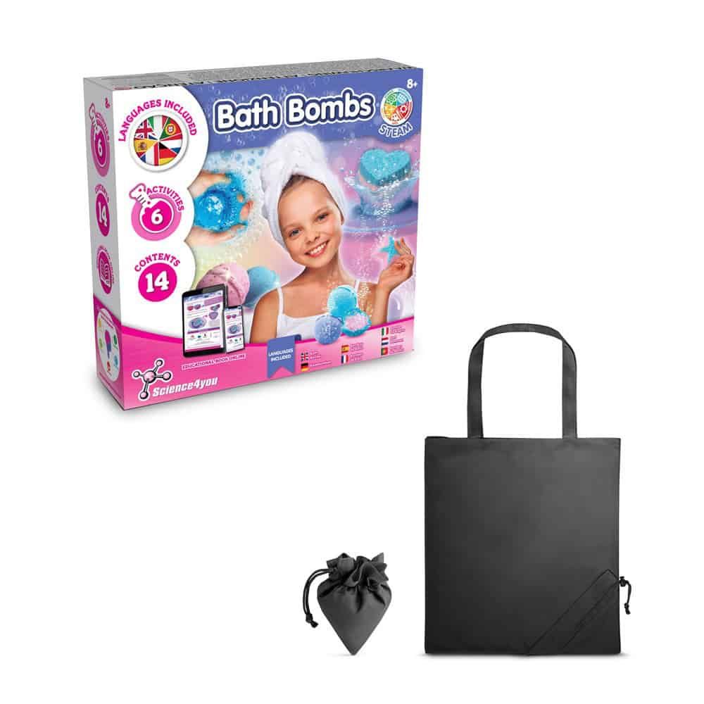 Bath Bombs Kit V. Pedagogiskt spel levereras med en 190T vikbar presentpåse