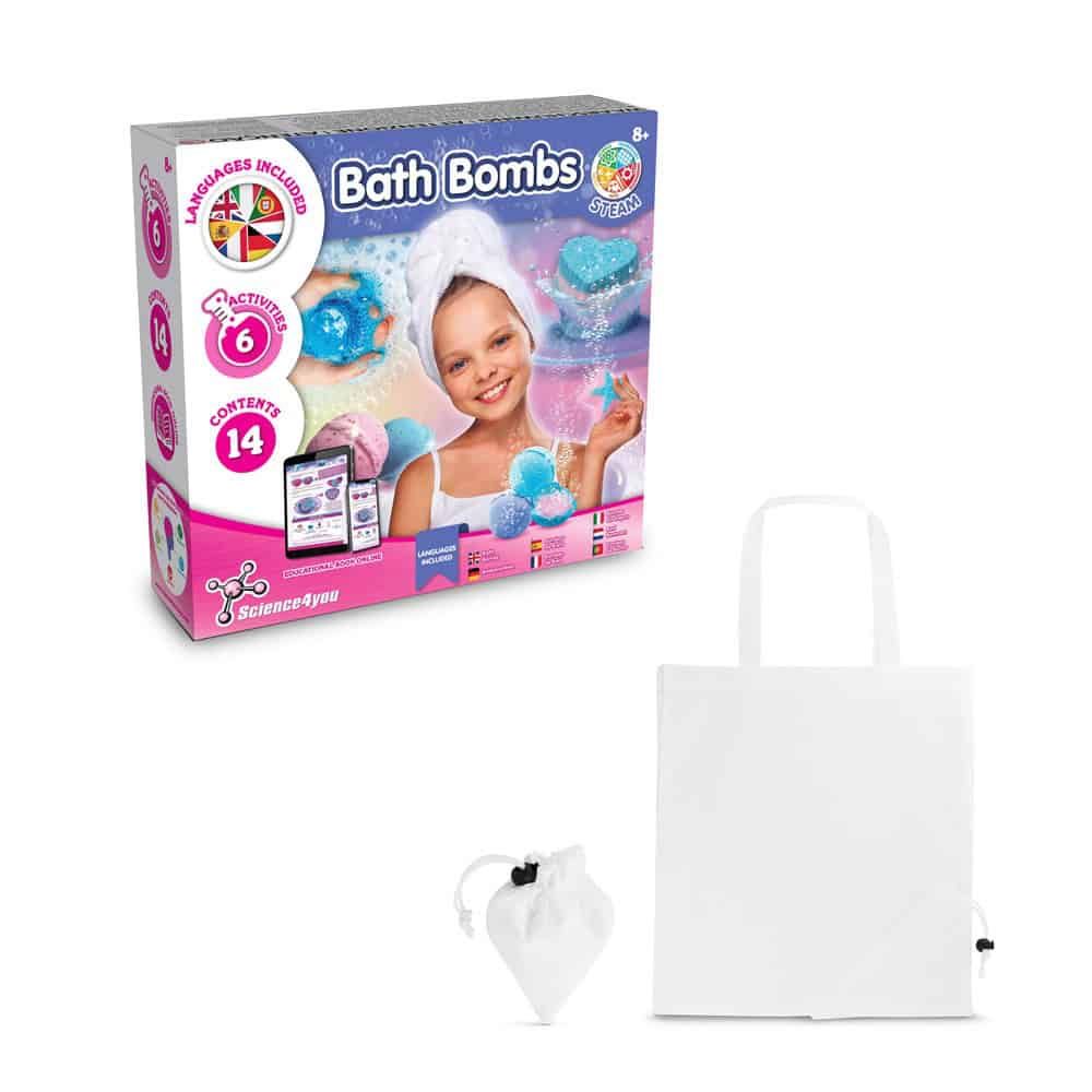 Bath Bombs Kit V. Pedagogiskt spel levereras med en 190T vikbar presentpåse