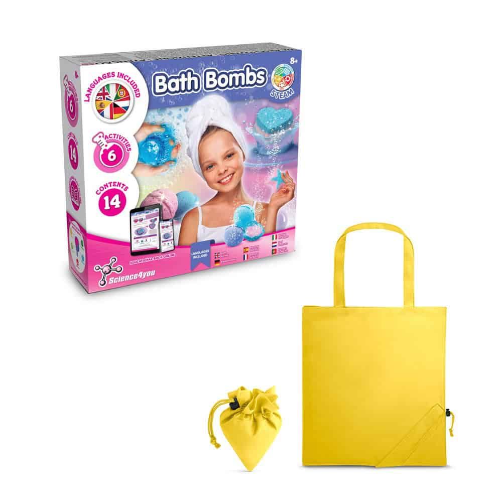 Bath Bombs Kit V. Pedagogiskt spel levereras med en 190T vikbar presentpåse