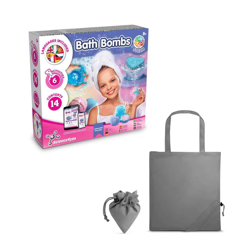 Bath Bombs Kit V. Pedagogiskt spel levereras med en 190T vikbar presentpåse