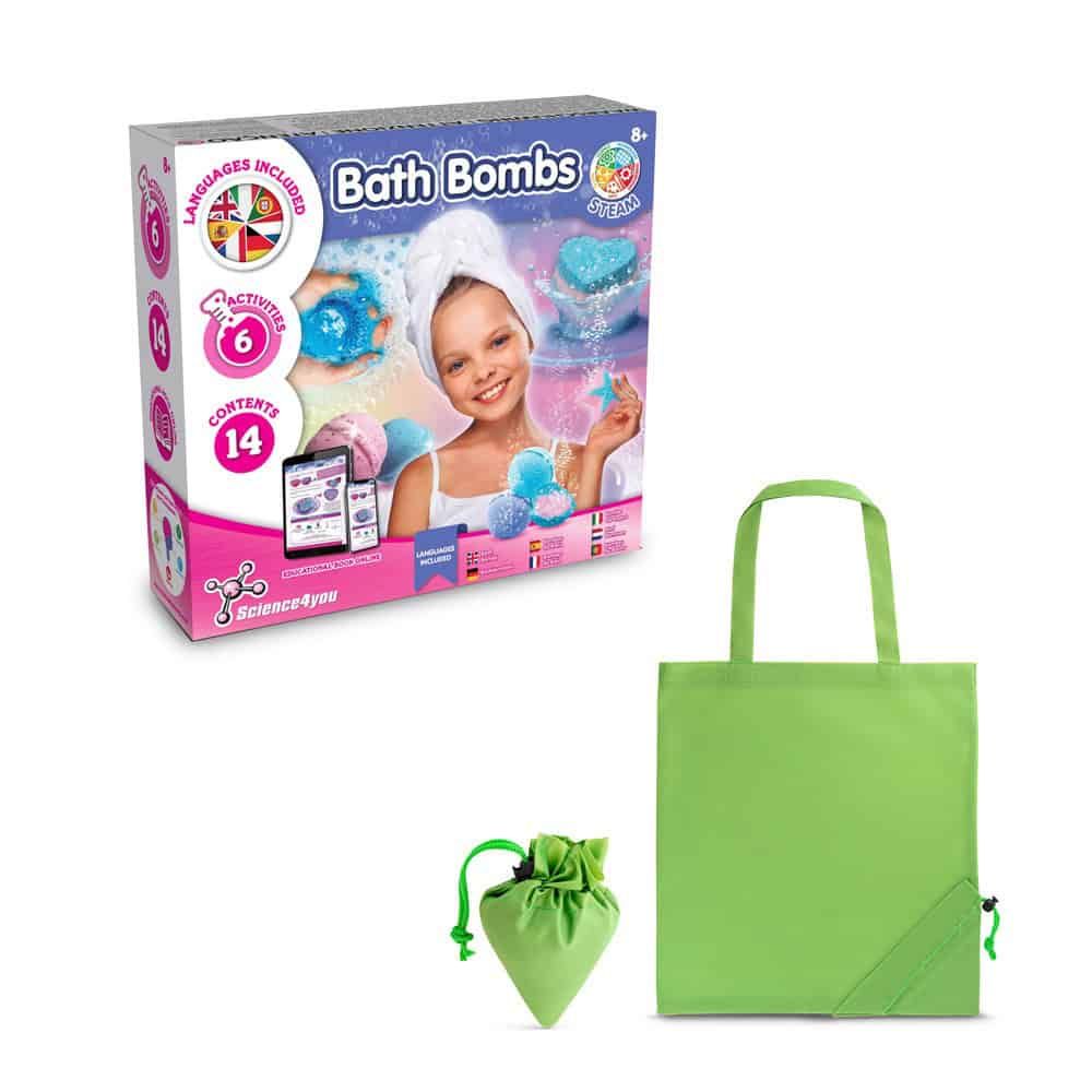 Bath Bombs Kit V. Pedagogiskt spel levereras med en 190T vikbar presentpåse
