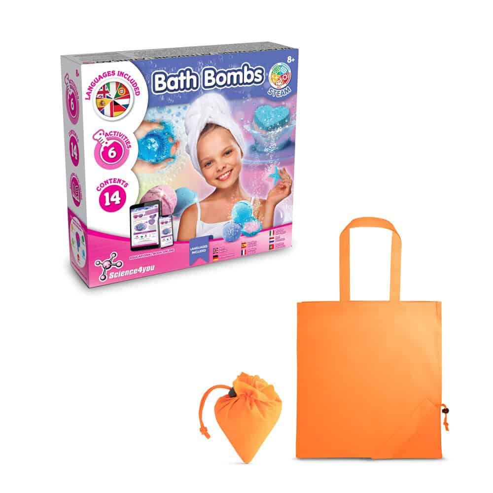 Bath Bombs Kit V. Pedagogiskt spel levereras med en 190T vikbar presentpåse