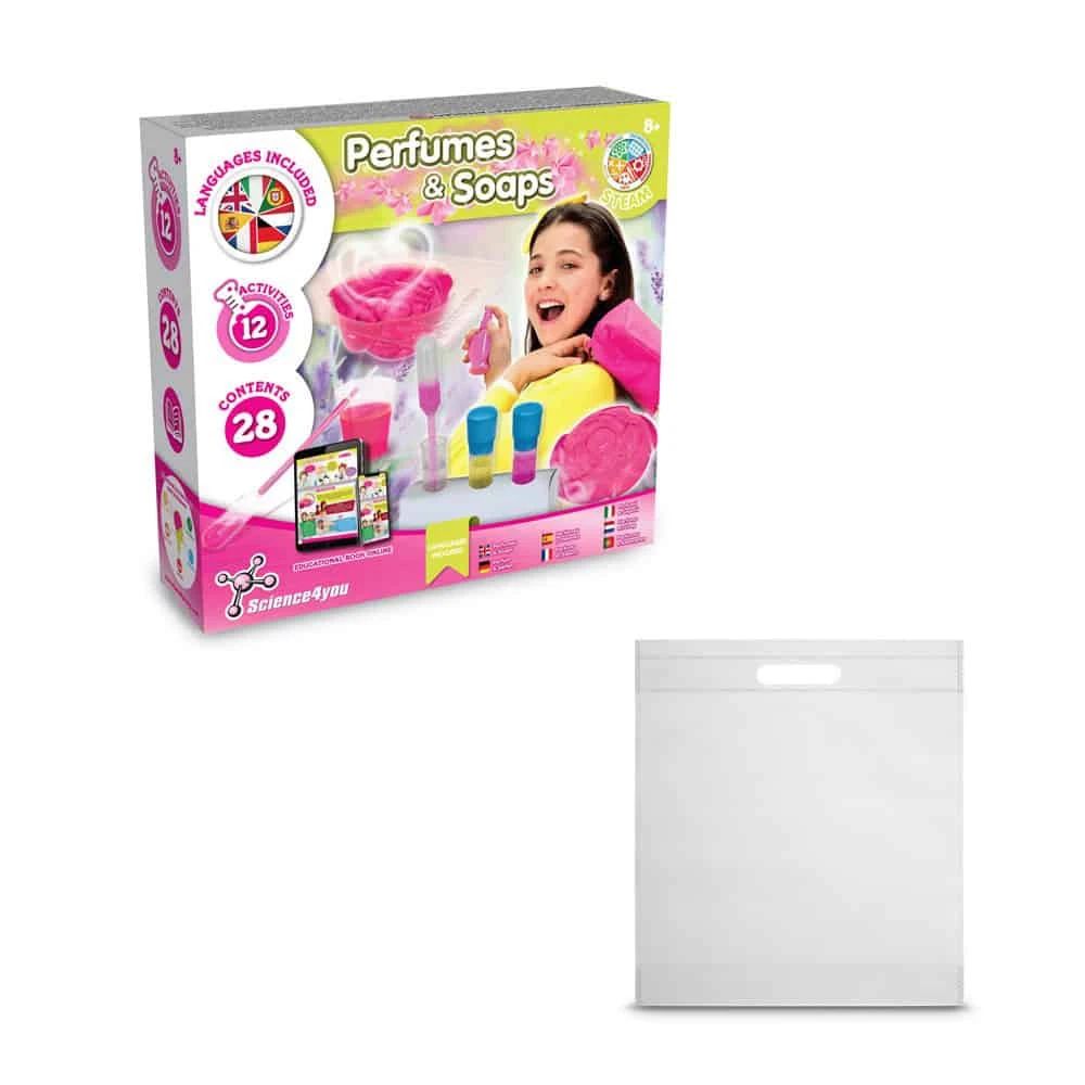 Perfume & Soap Factory Kit IV. Pedagogiskt spel levereras med en non-woven presentpåse (80 g/m²)