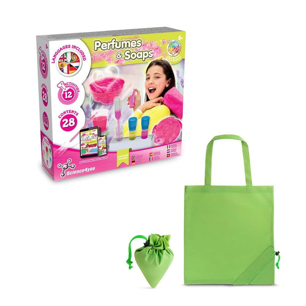 Perfume & Soap Factory Kit V. Pedagogiskt spel levereras med en 190T vikbar presentpåse