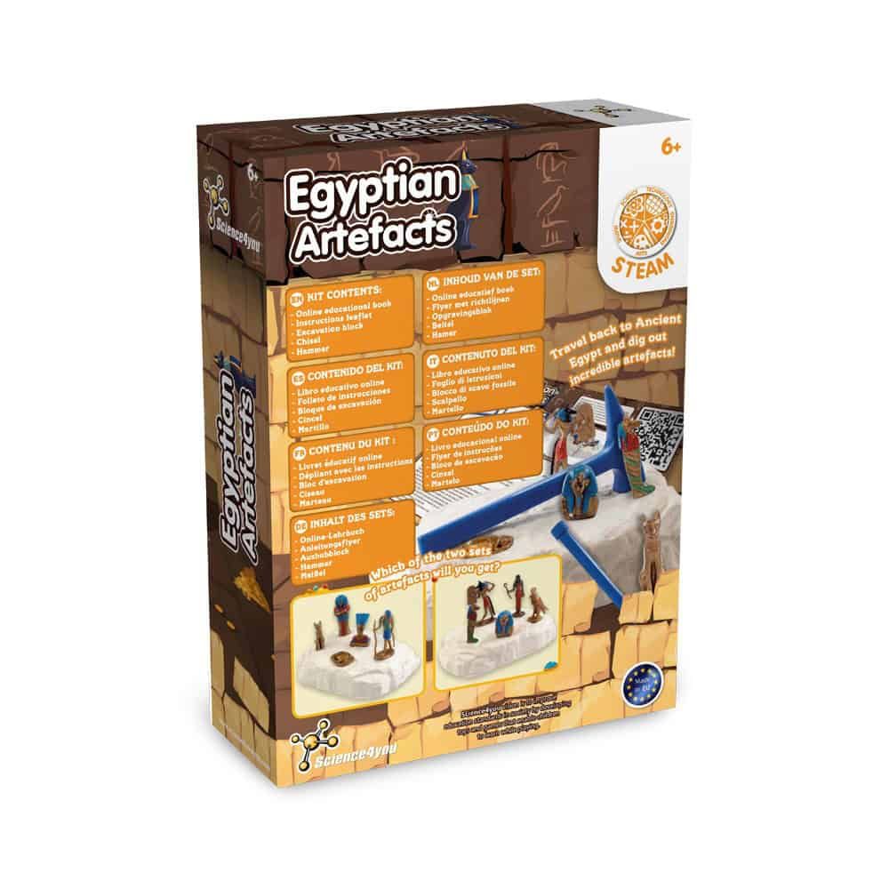 Ancient Egypt Excavation Kit II. Pedagogiskt spel levereras med en presentpåse av kraftpapper (90 g/m²), gjord av FSC™-certifierat material och andra kontrollerade material