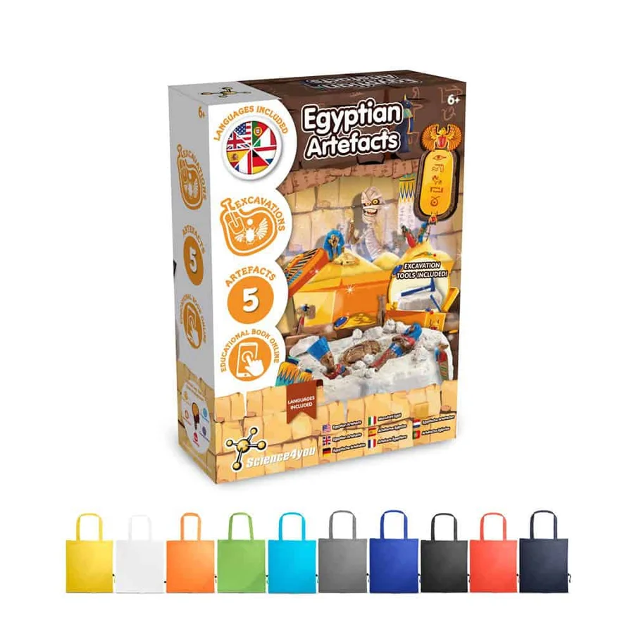 Ancient Egypt Excavation Kit V. Pedagogiskt spel levereras med en 190T vikbar presentpåse