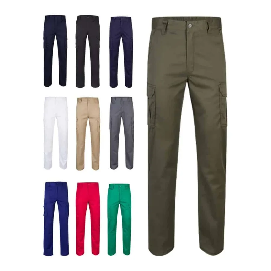 VL LUGH. Stretchbyxor med flera fickor (240g/m²) i bomull (46%), EME (38%) och polyester (16%)