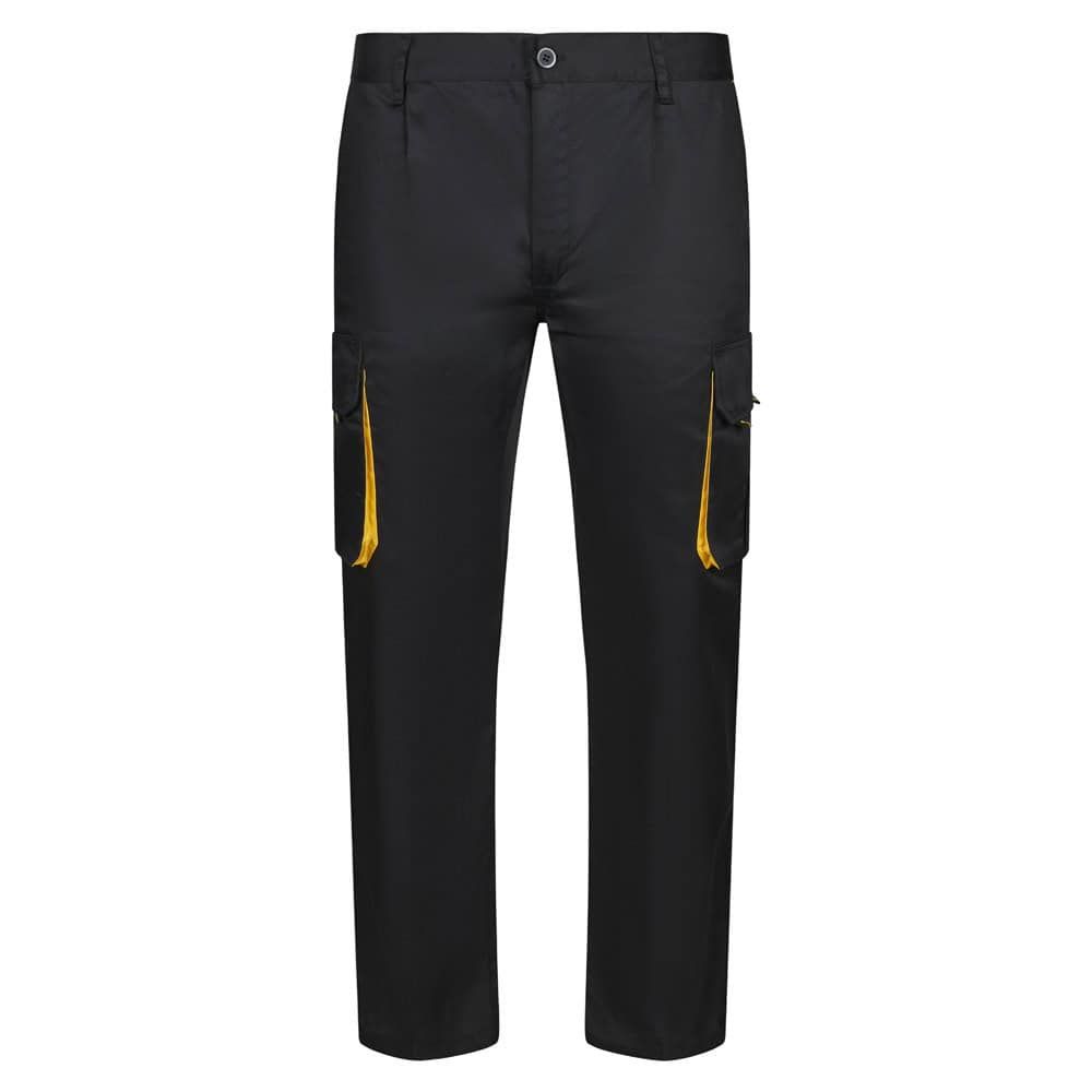 VL HYPNOS. Tvåfärgade byxor i twill med flera fickor (200g/m²), i bomull (35%) och polyester (65%)