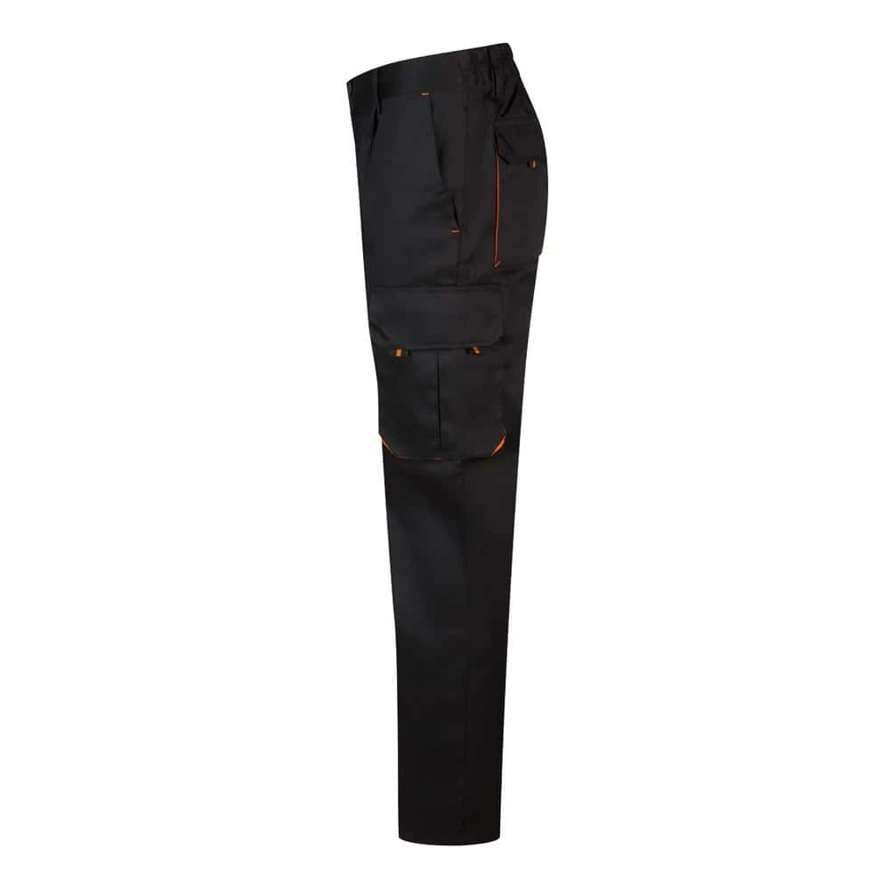 VL HYPNOS. Tvåfärgade byxor i twill med flera fickor (200g/m²), i bomull (35%) och polyester (65%)
