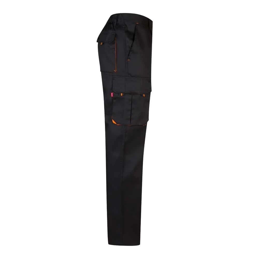 VL HYPNOS. Tvåfärgade byxor i twill med flera fickor (200g/m²), i bomull (35%) och polyester (65%)