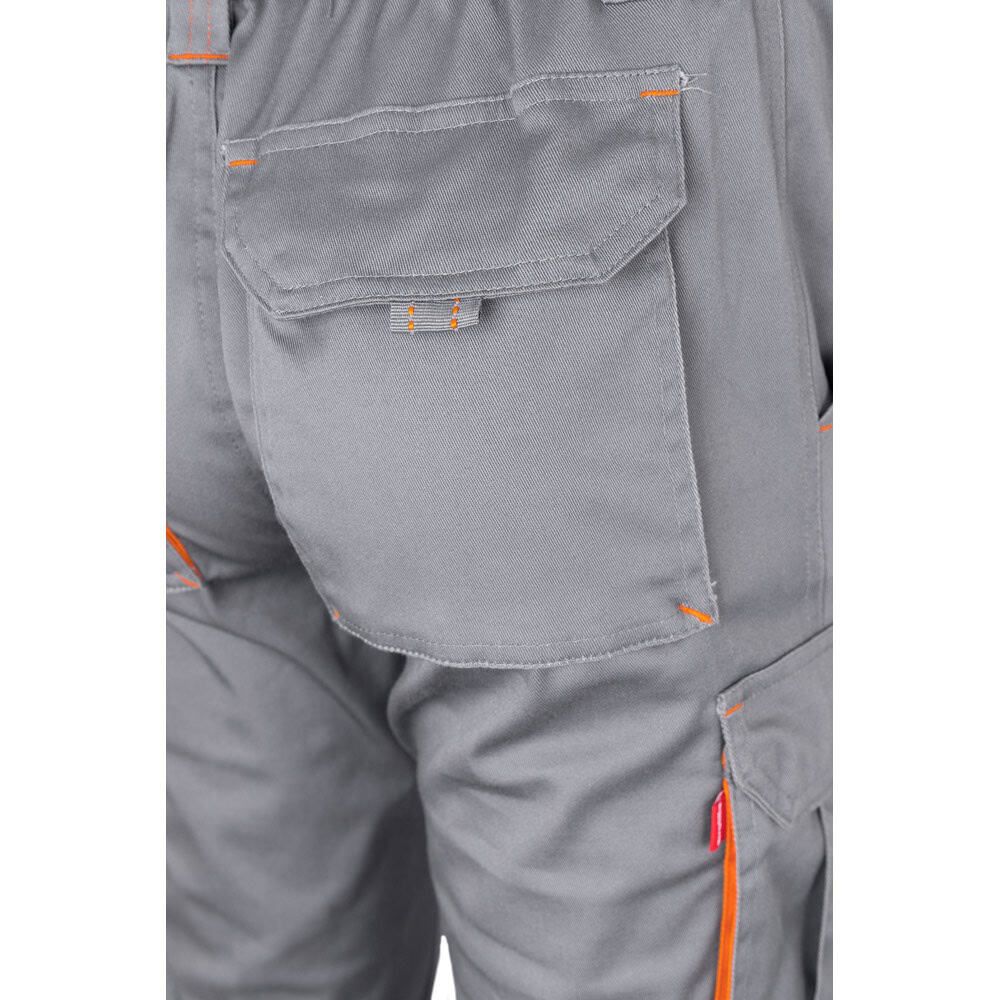 VL HYPNOS. Tvåfärgade byxor i twill med flera fickor (200g/m²), i bomull (35%) och polyester (65%)