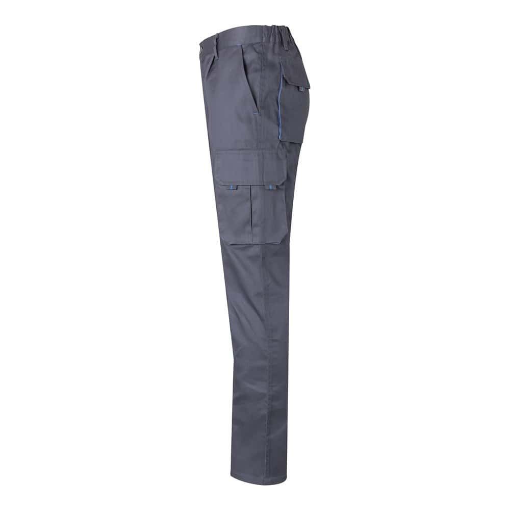 VL HYPNOS. Tvåfärgade byxor i twill med flera fickor (200g/m²), i bomull (35%) och polyester (65%)