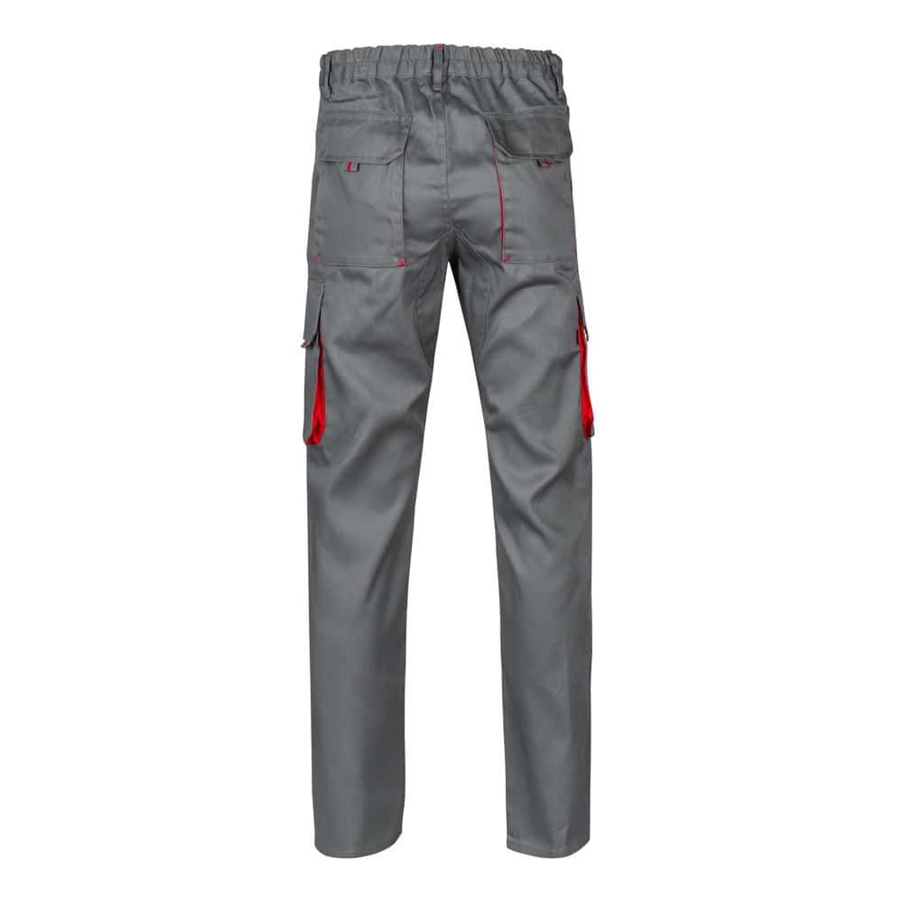 VL HYPNOS. Tvåfärgade byxor i twill med flera fickor (200g/m²), i bomull (35%) och polyester (65%)