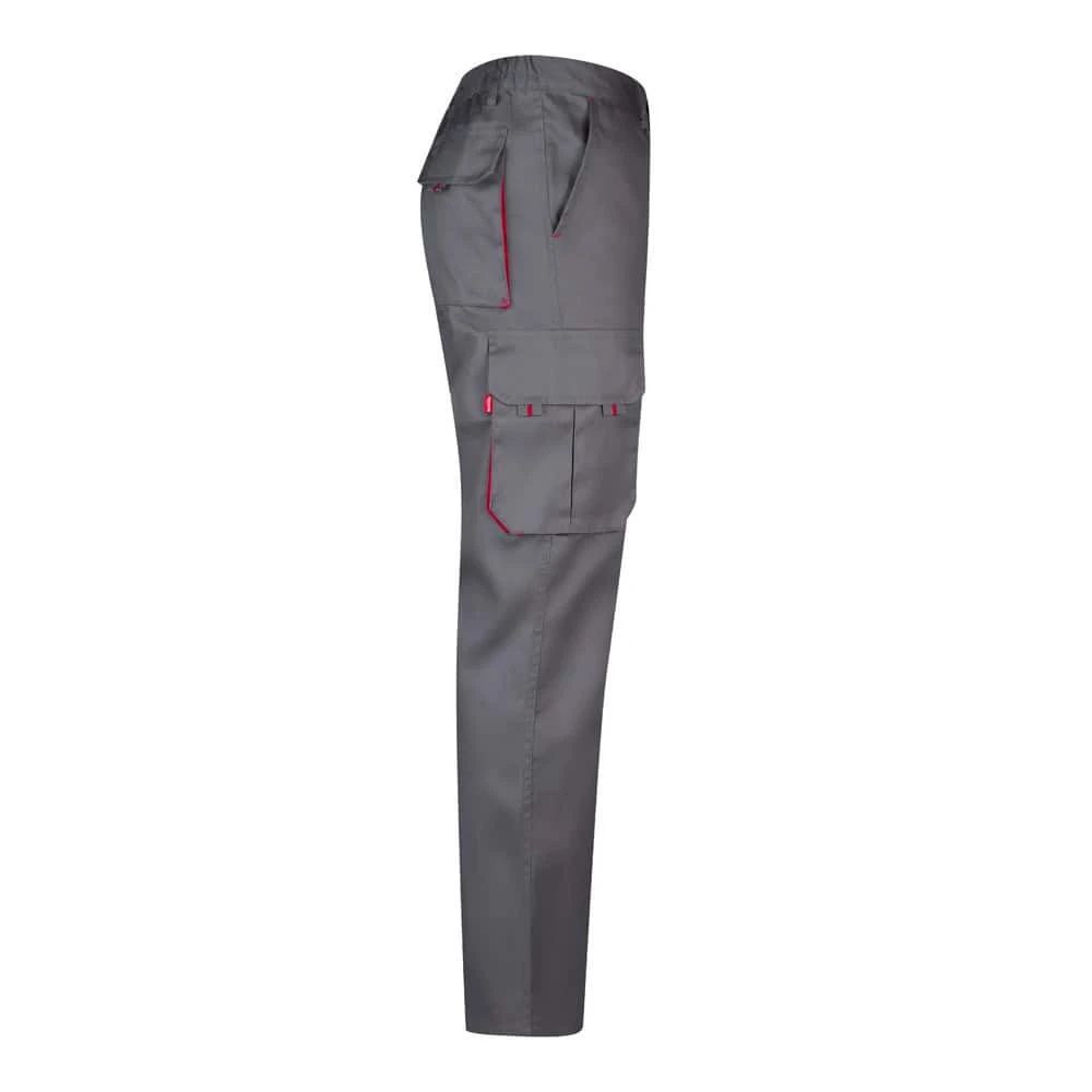 VL HYPNOS. Tvåfärgade byxor i twill med flera fickor (200g/m²), i bomull (35%) och polyester (65%)
