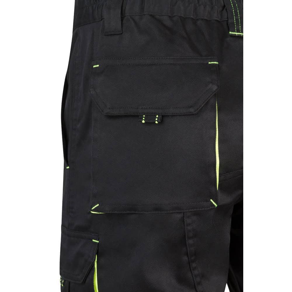 VL HEMERA. Tvåfärgade bermudashorts med flera fickor i stretch (240g/m²), i bomull (46%), EME (38%) och polyester (16%)