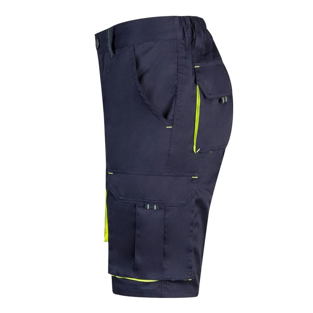 VL HEMERA. Tvåfärgade bermudashorts med flera fickor i stretch (240g/m²), i bomull (46%), EME (38%) och polyester (16%)