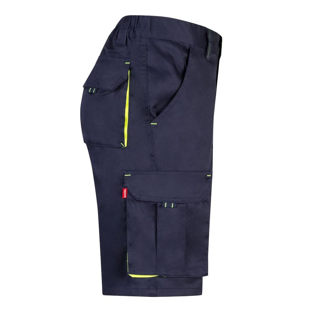 VL HEMERA. Tvåfärgade bermudashorts med flera fickor i stretch (240g/m²), i bomull (46%), EME (38%) och polyester (16%)